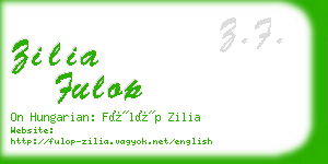 zilia fulop business card